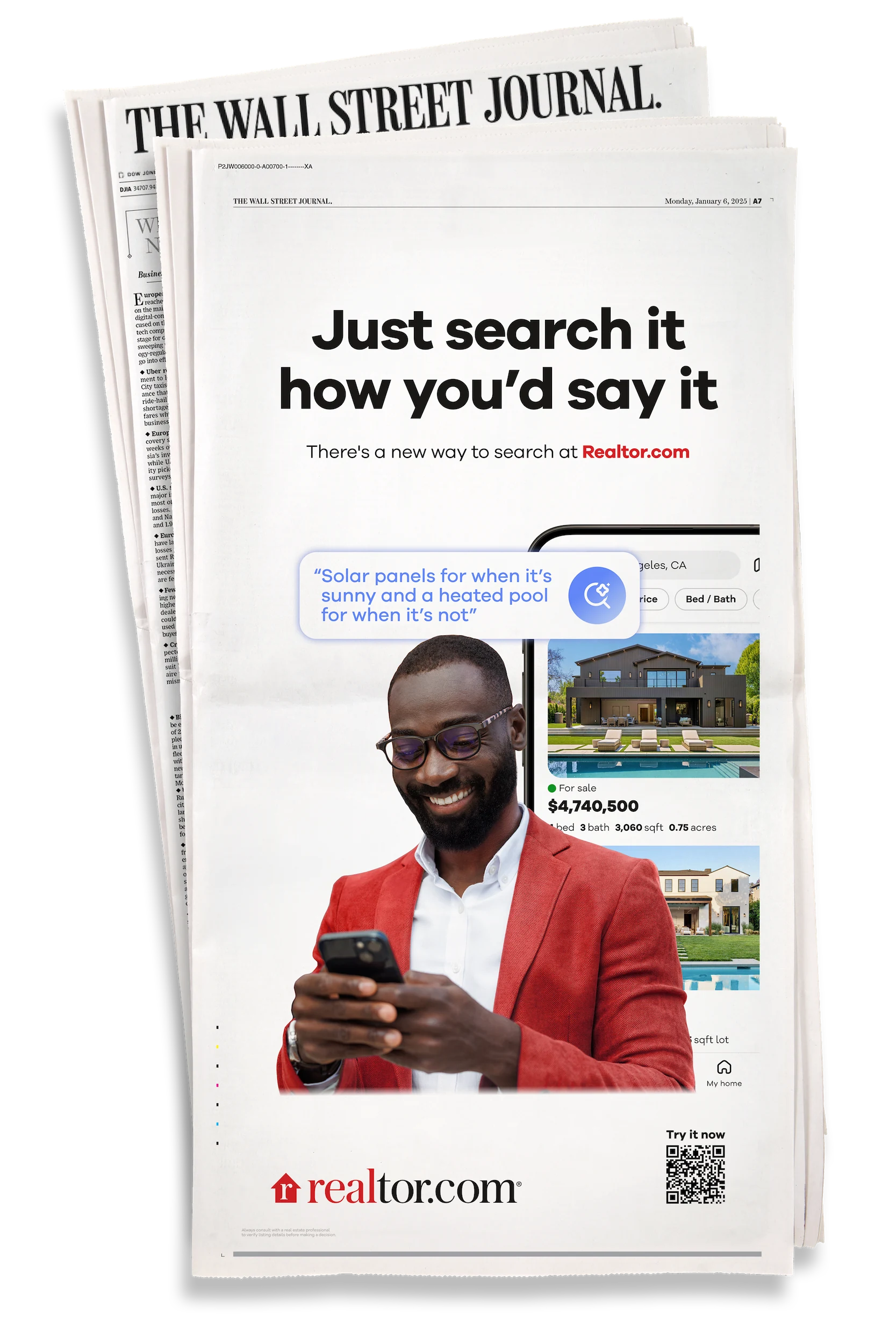 Morpheus advertising campaign creative promoting natural language home search on Realtor.com